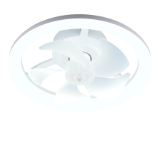 Stropný ventilátor so svetlom LED 2700–6500K biela matná IP20 TRIO Reality PAJALA R69172131 časovač