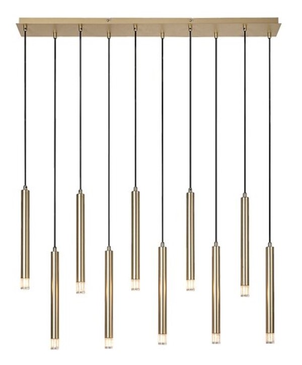 RABALUX 72365 Ramira závesné svietidlo 10xG9 zlatá, priehľadná