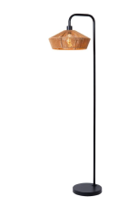 LUCIDE 10713/28/72 YUNKAI stojacia lampa V1500mm 1xE27 čierna, prírodná
