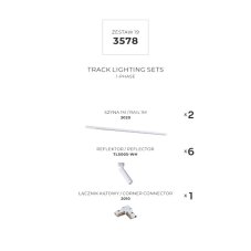 Lištové svietidlá SET 6x GU10 2 m biela Zuma Line Lulu Track 3578
