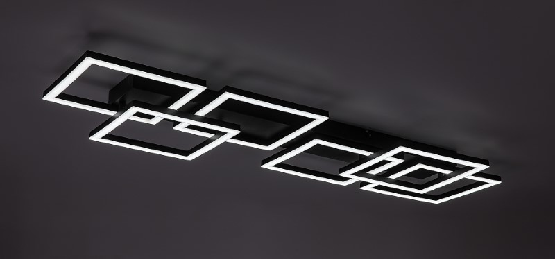 RABALUX 71390 Fatma stropní svítidlo LED 40W/3500lm 3000-6500K černá, bílá, stmívatelné, dálkový ovladač