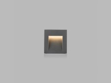 LED2 5100334 STEP IN Q zápustné hranaté exteriérové ​​svítidlo 70x65mm 3W / 100lm 3000K IP54 antracit