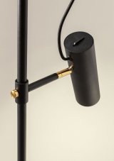 REDO 01-2371 PIVOT stojací lampa V1540mm 1xGU10 černá, mosaz