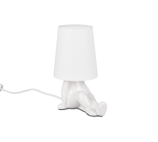Stolná lampa 1x E14 biela IP20 TRIO Reality HUMA R56531001