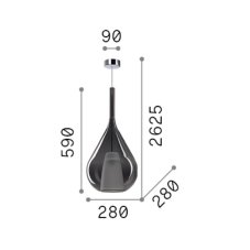 Závěsné svítidlo 1x E27 modrá IP20 Ideal Lux KALIQUE 359816