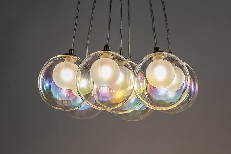 RABALUX 72304 Rosehip závesné svietidlo D450mm 7xG9 champagne, viacfarebná