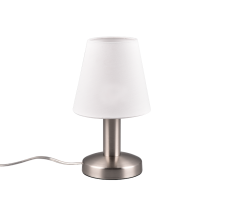 TRIO 599700101 MATS II dotyková stolná lampička 1xE14 matný nikel/biela ON/OFF