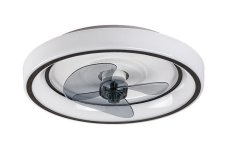 RABALUX 71009 Horacio stropní svítidlo s ventilátorom LED D470mm 67W/5850lm 3000-6000K černá, bílá, dálkový ovladač