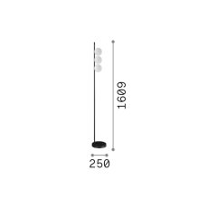 Stojací lampa 3x G9 mosadzná IP20 Ideal Lux BINOMIO 353265