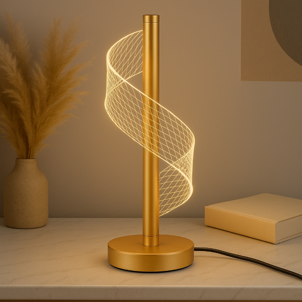 RABALUX 74416 Zofrael stolná lampička V335mm LED 6W/990/450lm 3000K zlatá, priehľadná