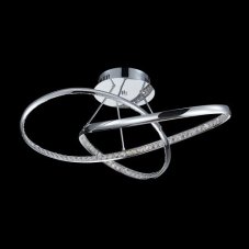 LUXERA 62426 MADD stropné svietidlo 610 mm LED 25W,4000K,chróm/číre sklo