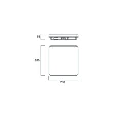 Sylvania 0043517 stropní svítidlo START SURFACE SLIM IP54 SQUARE 1900lm 2CCT D WH