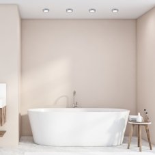 RABALUX 5275 Coco zápustné svietidlo LED D85mm 3W/230lm 4000K IP44 strieborná, biela