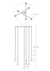 LED závesné svietidlo 3850 lm 3000K zlaté Zuma Line BOSTON P0603-07C-SDB1