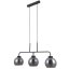 Italux PND-28028-3 závesné svietidlo Poggi 3x40W E27 matná čierna, dymová