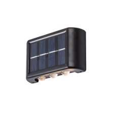 RABALUX 77024 Kangton solární nástěnné svítidlo reflektor LED 1,2W/8lm 3000K IP44 černá, soumrakový senzor