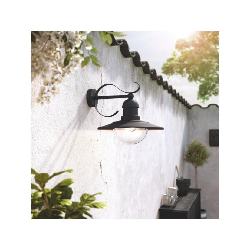 Philips 01816/30/PN Topiary nástenné svietidlo čierne 1x E27 IP44