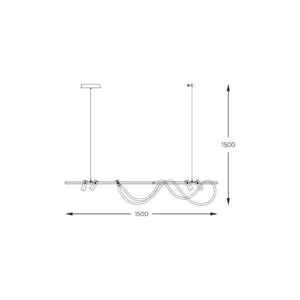 LED závesné svietidlo 5000 lm 3000+4000+6000K čierno zlaté Zuma Line BALBO 2200277L