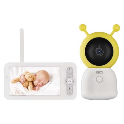 Emos H4052 GoSmart Otočná detská opatrovateľka GUARD s monitorom, biela a žltá Wi-Fi