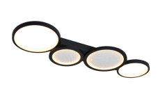 RABALUX 71379 Aranis stropné svietidlo LED 40W/2300lm 3000-6500K čierna, biela, stmievateľné, diaľkový ovládač