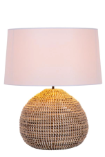 LUCIDE 10550/81/43 MADUKA stolní lampa V610mm 1xE27 přírodní, bílá