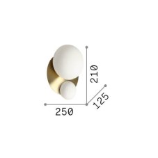 Ideal lux 346533 NINFEA stropní svítidlo 2xGX53 mosazná