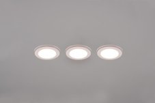 TRIO 653610331 ARGUS zápustné svítidlo SMD LED D82mm 5W/350lm 3000K+RGBW bílá matná, stmívatelné, dálkový ovladač, 3-set