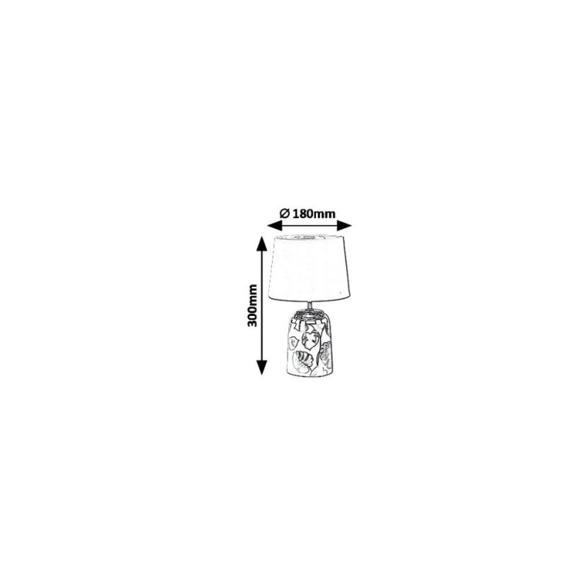 Rabalux 4548 Sonal stolové svietidlo/lampička 180mm 1xE14 1x40W IP20 strieborná/biela
