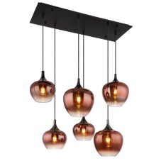 GLOBO 15548-6HG MAXY závěsné svítidlo 6xE27 černá, měděná
