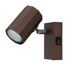 GLOBO 57919-1 JAMES nástěnné bodové svítidlo/spot s vypínačem 1xGU10 bronzová hnědá