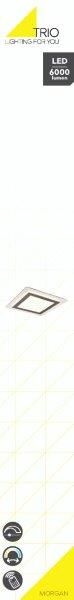 TRIO 641510207 MORGAN stropní svítidlo SMD LED 450x450mm 46W/6000lm 2700-6500K matný nikl, stmívatelné, dálkový ovladač
