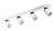 AZZARDO AZ0665 DECOline TOMI 4 PR WHITE stropné/nástenné svietidlo 4xGU10 50W IP20 biela/šedá