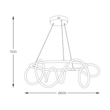 LED závěsné svítidlo 4500 lm 3000+4000+6000K černé Zuma Line BALBO 20006PL-BK