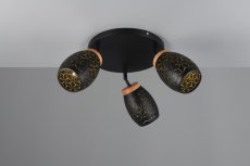 TRIO Reality R61573380 BIDAR stropní svítidlo D580mm 3xE14 černá, zlatá