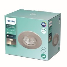 Philips Dive LED SL261 Zápustné svítidlo do koupelny kruhové 5,5W/380lm 85mm 2700K IP65 nikl