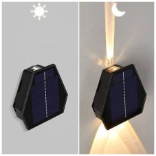 Immax 08488L IMMAX WALL vnější solární nástěnné svítidlo LED 2W/15lm 6000-6500K/3000-3500K, IP54, světelný senzor, černá