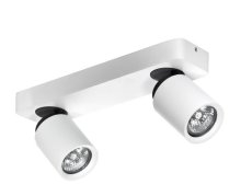 AZZARDO AZ0663 DECOline TOMI 2 WHITE stropné/nástenné svietidlo 2xGU10 50W IP20 biela/šedá