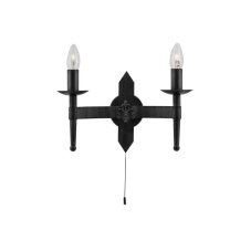Searchlight 2422-2BK Cartwheel nástěnné svítidlo 2xE14