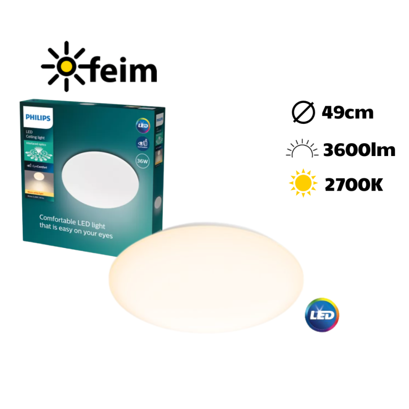 Philips 8719514431706 Moire stropné svietidlo LED 36W/3600lm 2700K biela