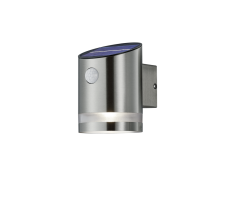 TRIO R22231107 SALTA vonkajšie nástenné solárne svietidlo LED 3W/165lm 3000K IP44 matný nikel pohybový senzor