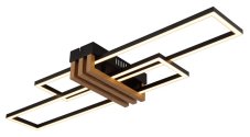 GLOBO 67357D1 DAKARI I stropní svítidlo LED 30W 3720/1430lm 3000K černá, dřevo