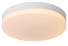 LUCIDE 79111/40/31 BISKIT stropní svítidlo se senzorem D400mm LED 36W/2050lm 2700K IP44 bílá, opálová