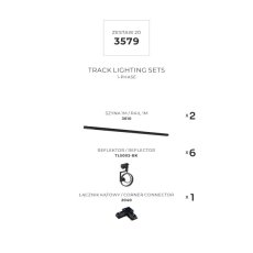 Lištové svietidlá SET 6x GU10 (ES111) 2 m čierna Zuma Line Master Track 3579