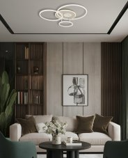 Stropní svítidlo LED 2700–6500K písková, bílá IP20 GLOBO lighting INVERTINA 48466B-40 časovač