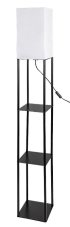 RABALUX 74191 Bronn stojací lampa/polica V1500mm 1xE27 černá, bílá