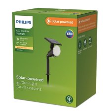 Philips 8720169269132 Outdoor solar Jivix solární zapichovací svítidlo/reflektor LED 1,4W/150lm 2700K IP44 černá
