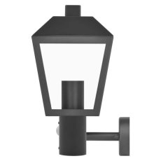 Emos ZGB040P ADENIA venkovní nástěnné svítidlo E27 198 × 150 × 298 mm  IP44 se senzorem černá