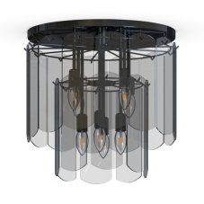 Stropní svítidlo 43 cm 8x E14 černá chromová Zuma Line NIRA MX3523-8M-EBCN