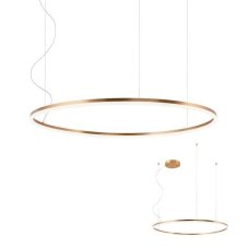 REDO 01-1715-TRIAC ORBIT závesné svietidlo D1000mm LED 68W/5465lm 3000K bronzová