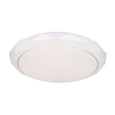 GLOBO 48304CCT ANDI stropní svítidlo LED D500mm 48W/3360lm 3000-4500-6500K bílá, chrom, stmívatelné, dálkové ovládaní, starlight efekt